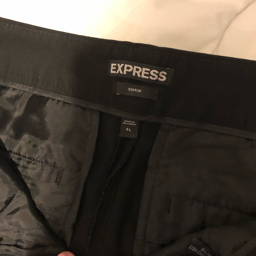 Express Black Editor Work Pants